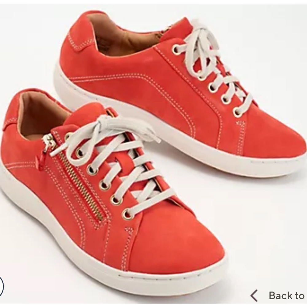 NEW CLARKS women's nalle lace shoe in grenadine nubuck